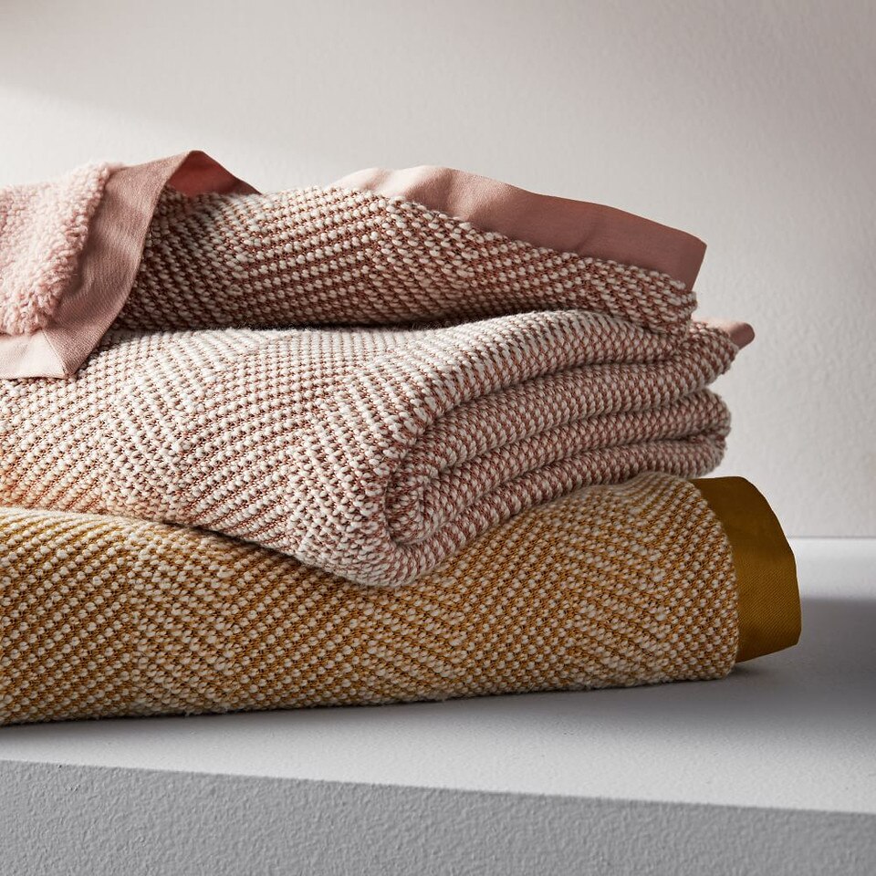 Tweed Sherpa Baby Blanket West Elm Australia